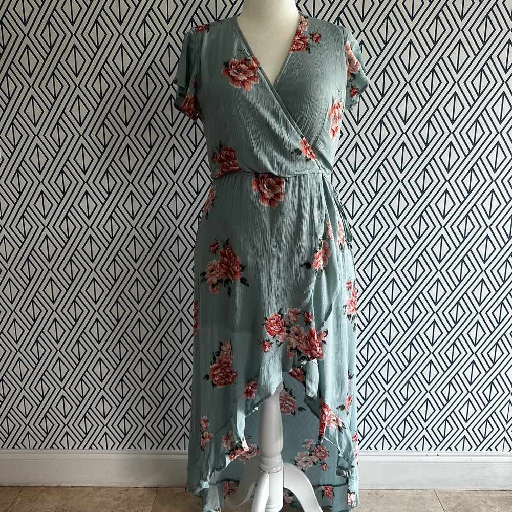 Altar’d State Blue Floral High Low Dress